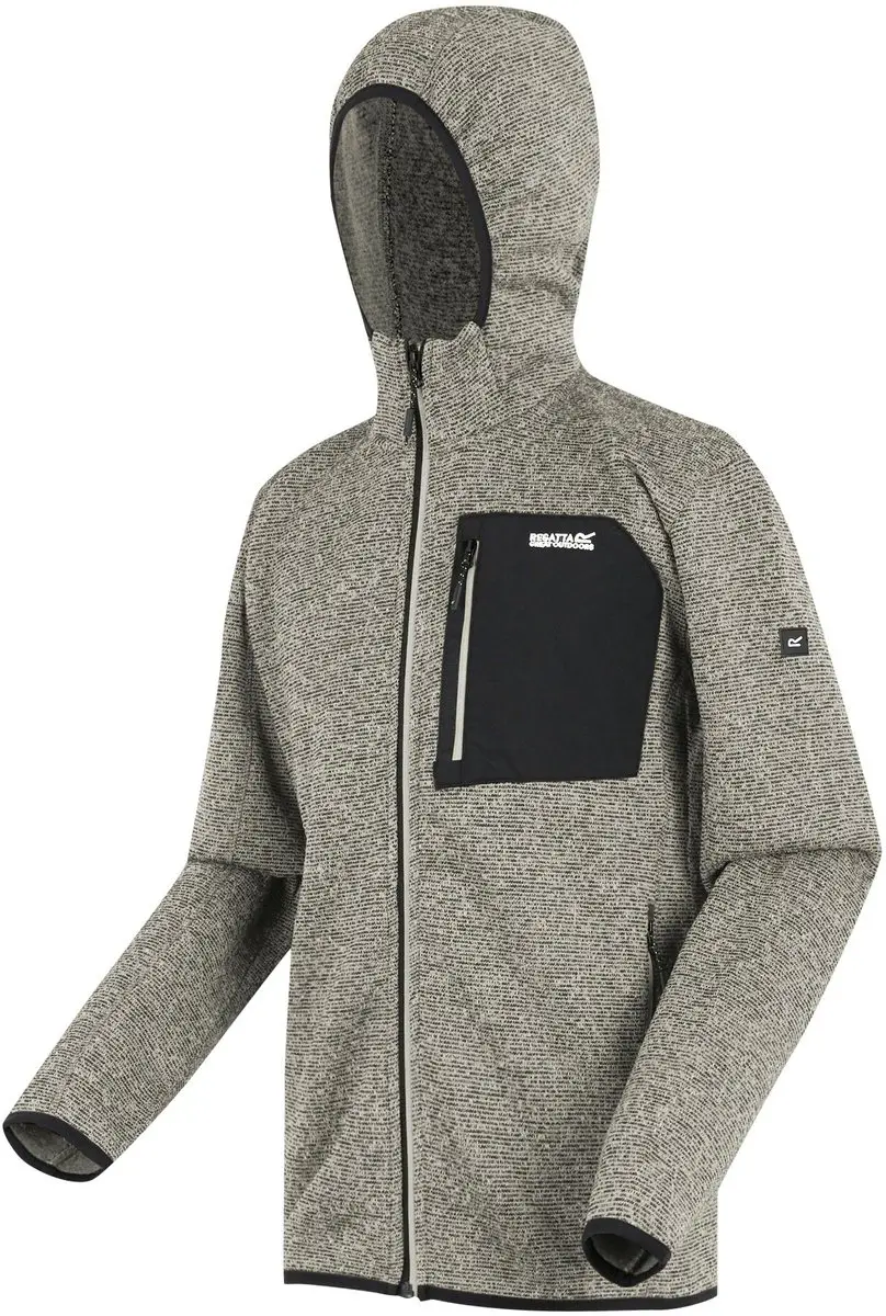 Regatta Newhill Heren Fleecetrui met Capuchon - Beige - afbeelding 5 van 6