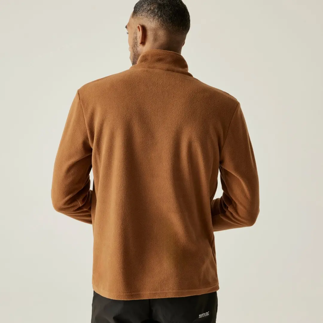Regatta Thompson Heren 1/2 Rits Fleece - Bruin - afbeelding 4 van 6