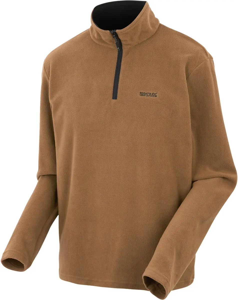 Regatta Thompson Heren 1/2 Rits Fleece - Bruin - afbeelding 2 van 6