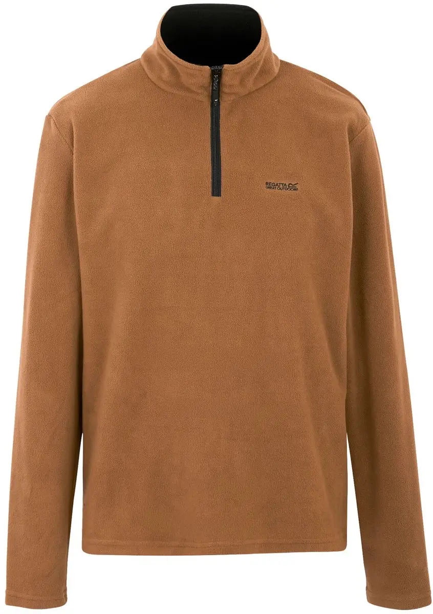 Regatta Thompson Heren 1/2 Rits Fleece - Bruin - afbeelding 3 van 6