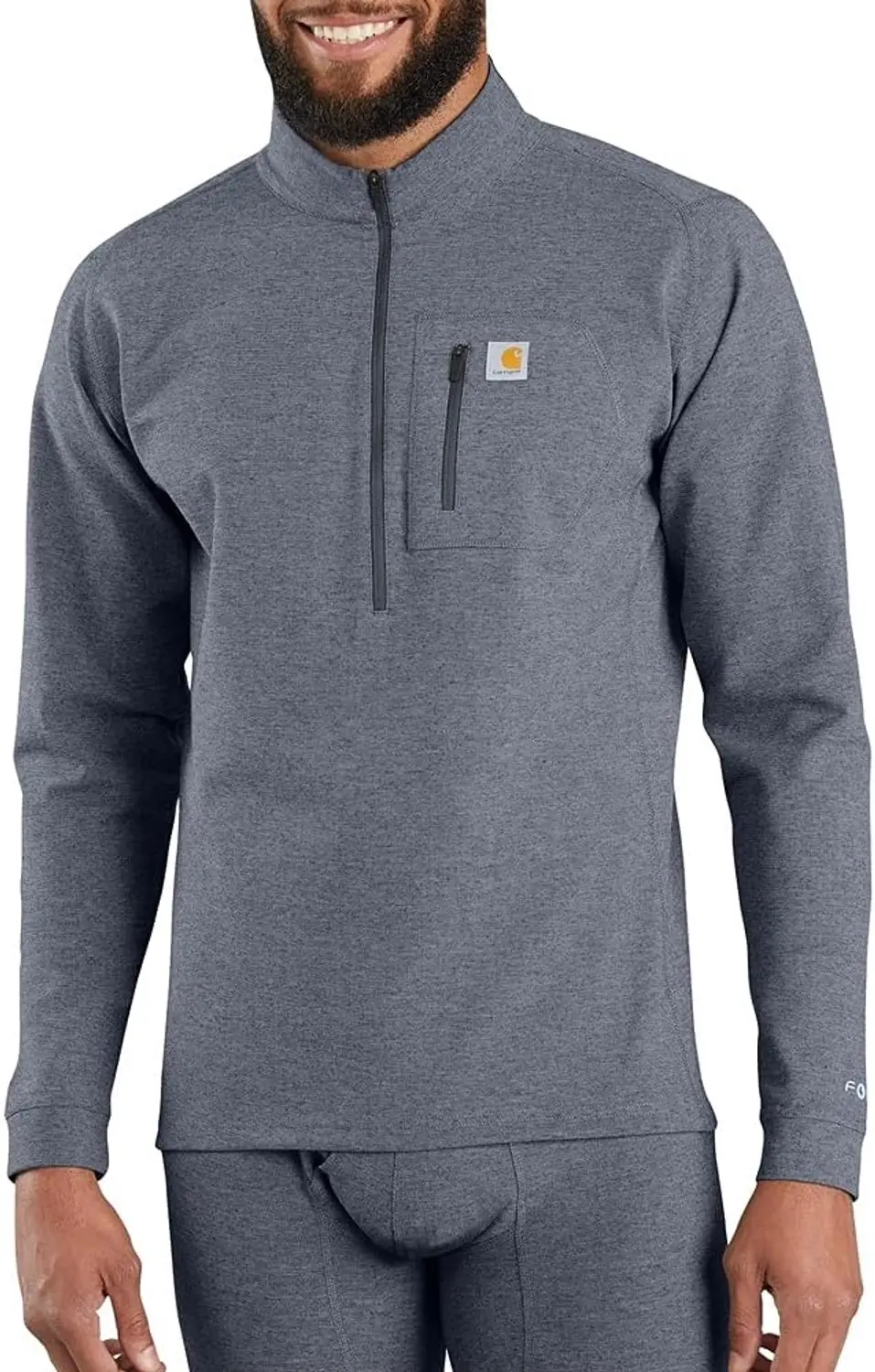 Carhartt Base Force Tech Heren Thermisch Quarter Zip Onderlaag