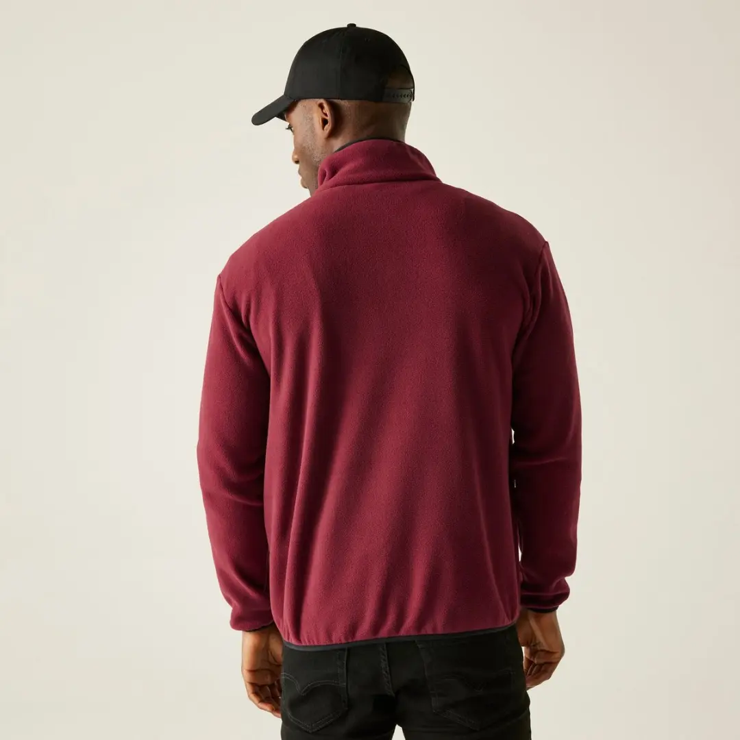 Regatta Frankie Heren Fleece Halve Rits - Rood - XXXL - afbeelding 3 van 6