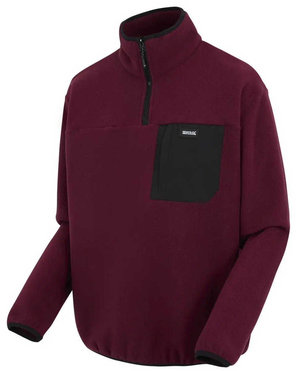 Regatta Frankie Heren Fleece Halve Rits - Rood - XXXL - afbeelding 5 van 6