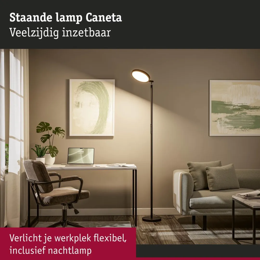 Paulmann Caneta Tunable White Staande LED-lamp 1750mm 1300lm - Zwart