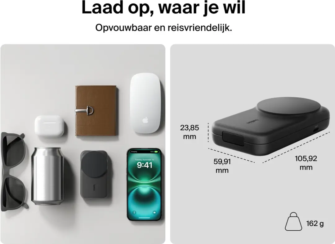 Belkin UltraCharge 2-in-1 Oplader WIZ038kqBK - Zwart - afbeelding 5 van 6