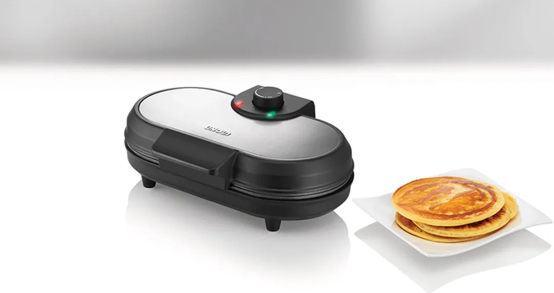 Unold 48165 Dubbele Pancakemaker - 1000W - Zwart/RVS