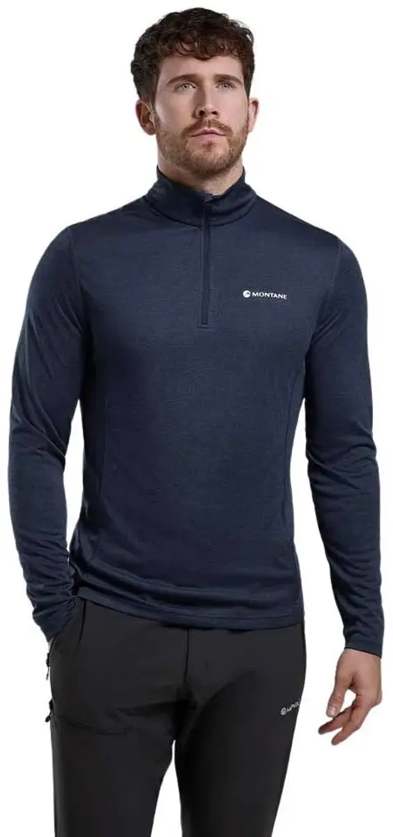 Montane Dart Half Zip T-shirt Met Lange Mouwen Blauw XL Man