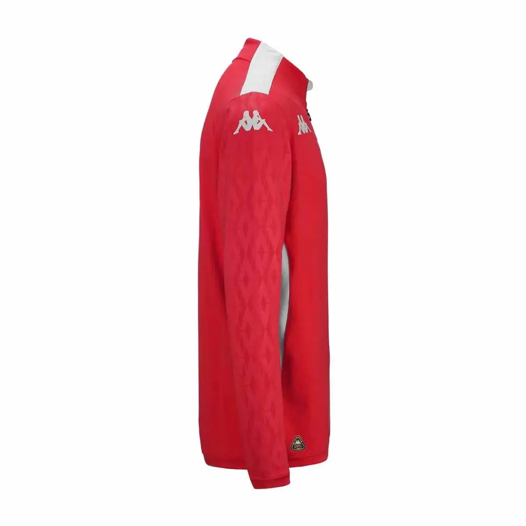 Kappa AS Monaco Ablas Pro 8 Trainingsjack 2024/25 - Rood/Wit - afbeelding 2 van 6