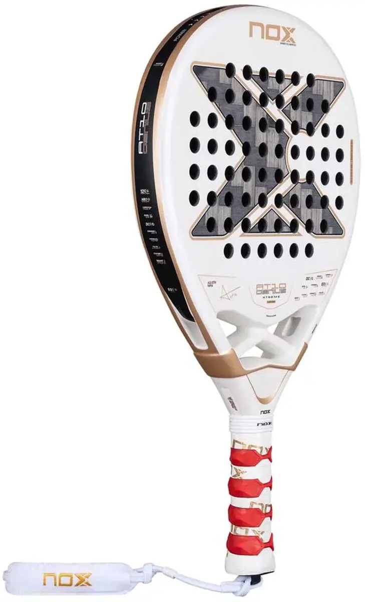 Nox AT10 Genius 12K Alum Xtrem Padelracket - Wit/Zilver - afbeelding 4 van 6
