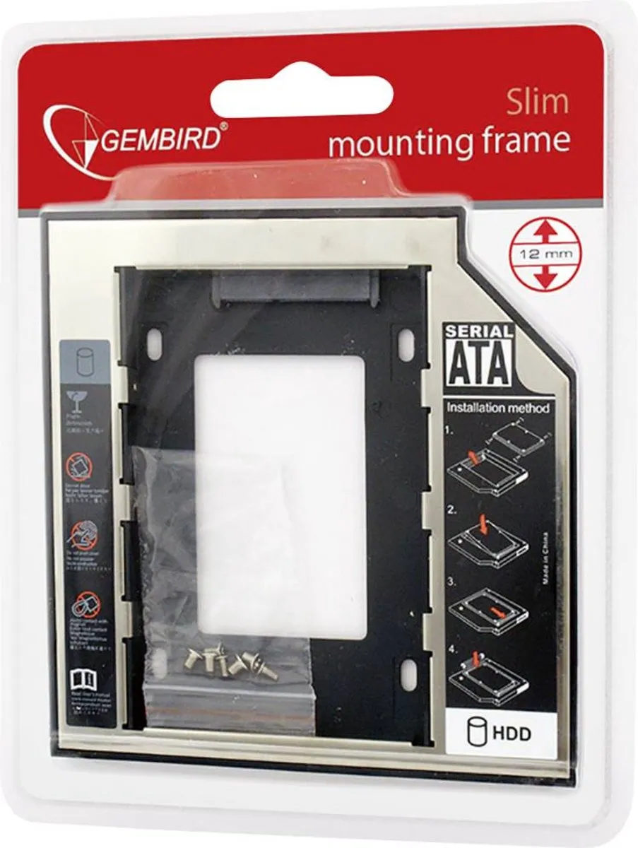 Gembird MF-95-02 Bevestigingsframe 2,5 inch - Kleurloos