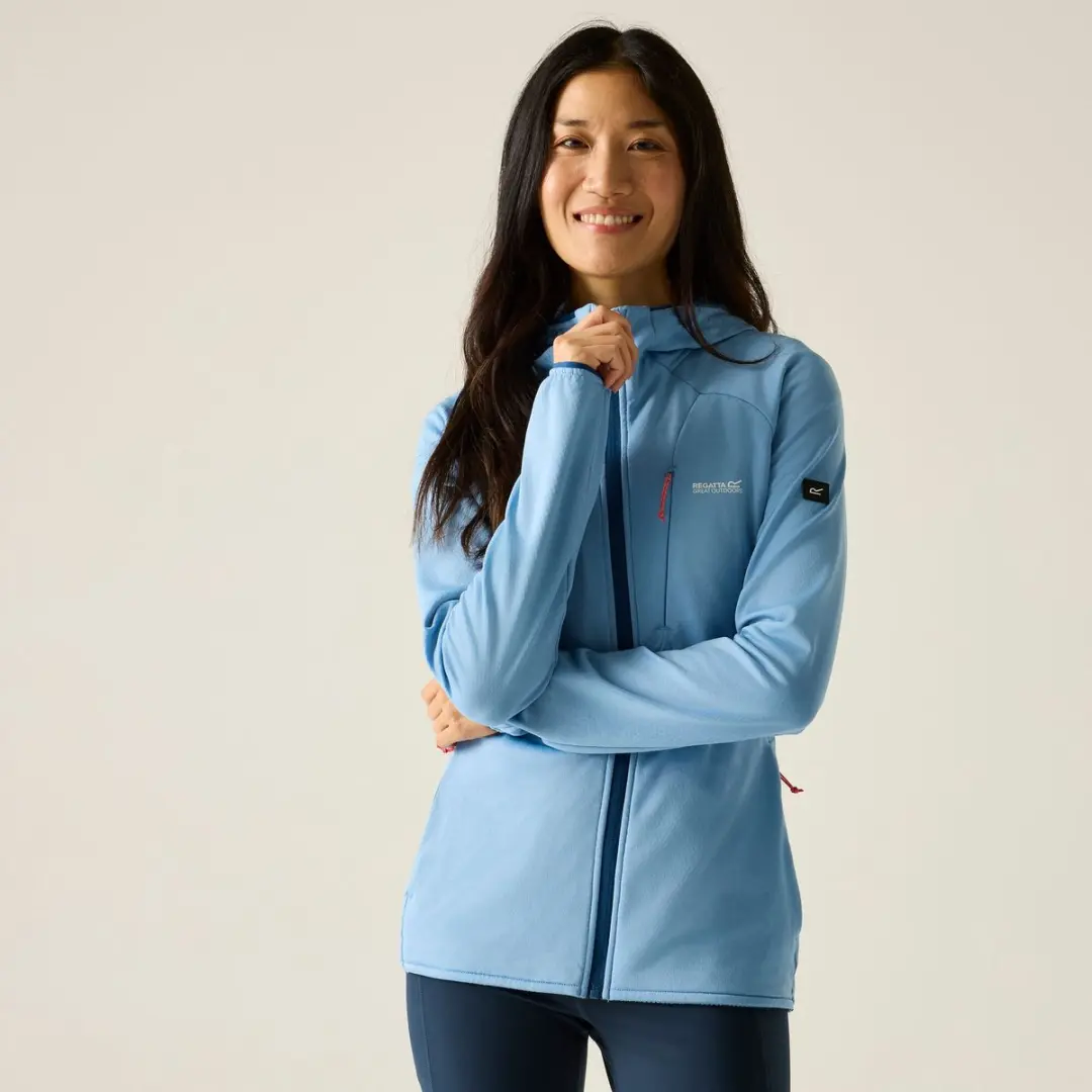 Dames Kadley Midlayer met volledige ritssluiting en capuchon