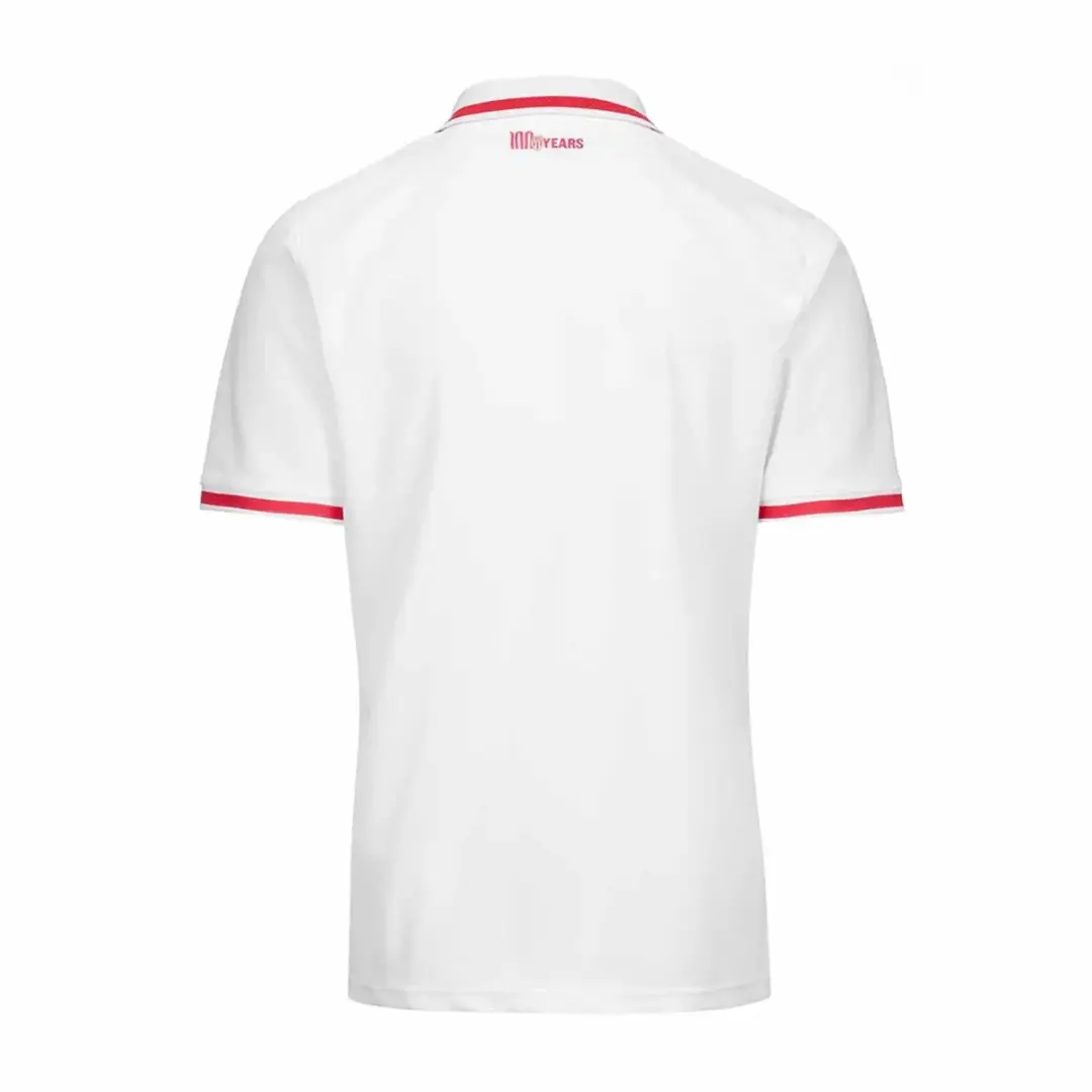 Kappa AS Monaco Trainingsshirt 2024/25 - Wit/Rood - afbeelding 4 van 4