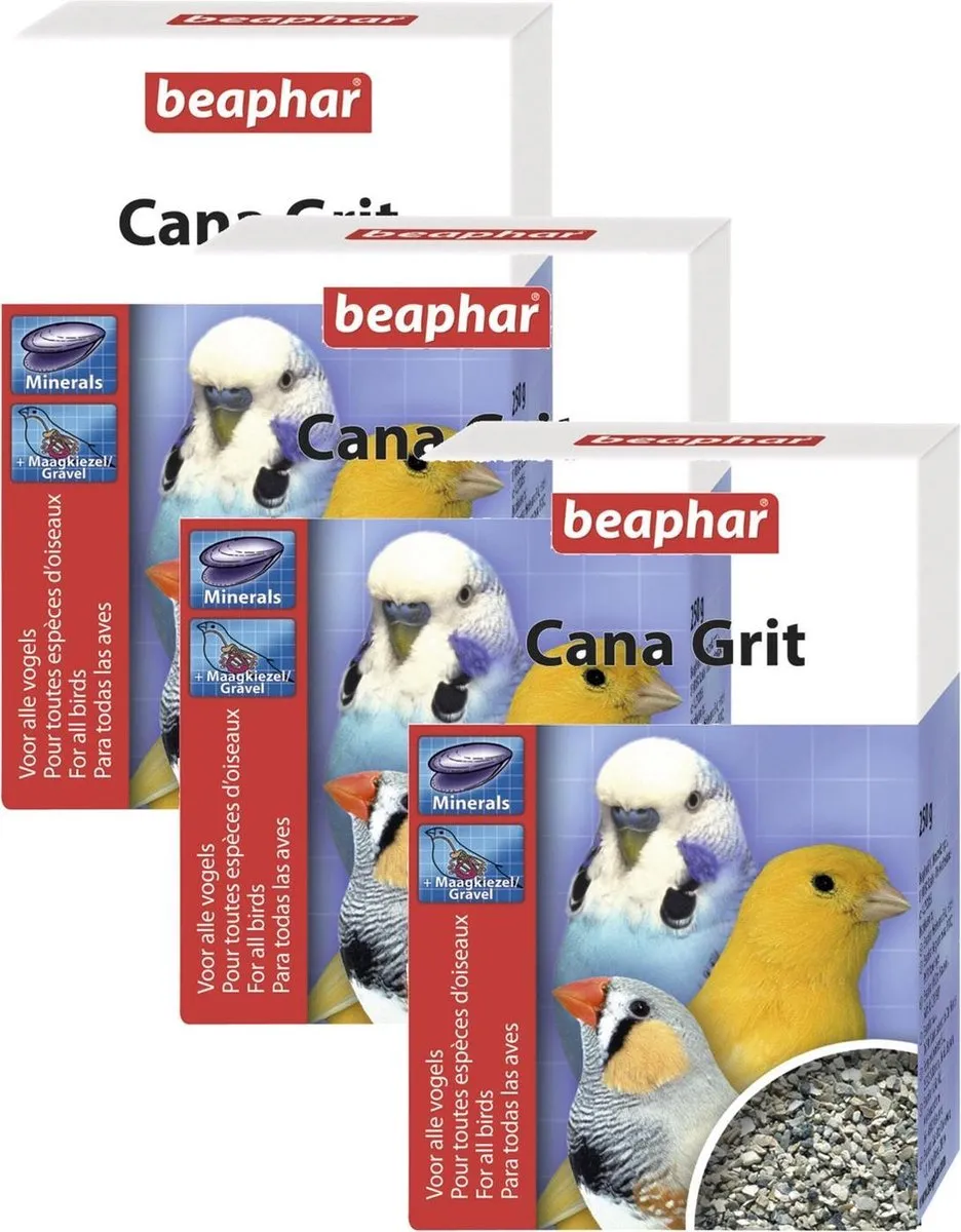Beaphar Cana Grit Vogelvoer - 3x250g