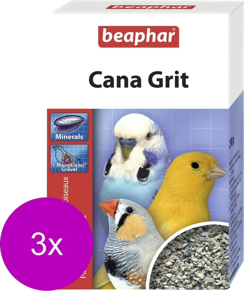 Beaphar Cana Grit Vogelvoer - 3x250g
