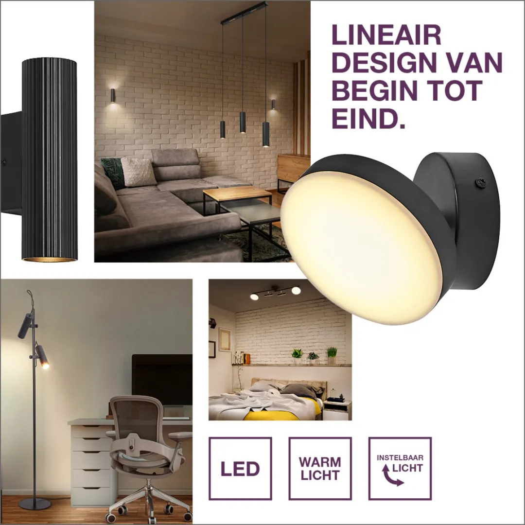 Osram Decor Drums Hanglamp 3xGU10 2xLED - 7,5W - Zwart