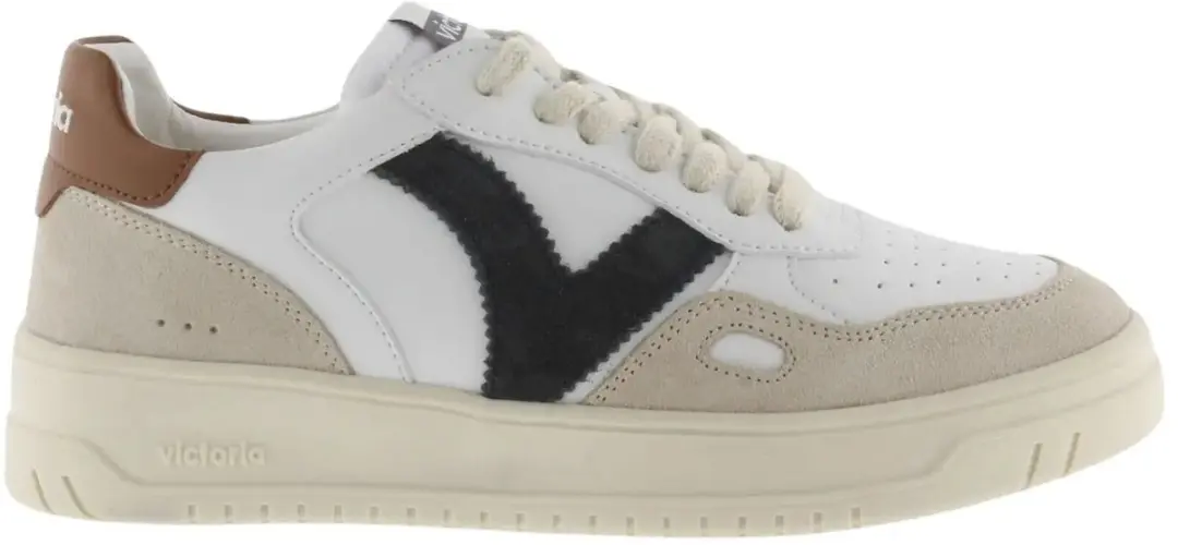Sportschoenen met leereffect en splitleer Victoria Seul