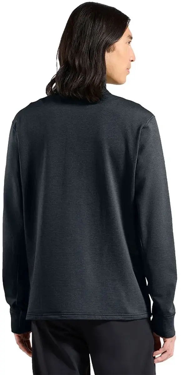Odlo Grid Fleece Met Volledige Rits - XL - Black Melange - afbeelding 2 van 4