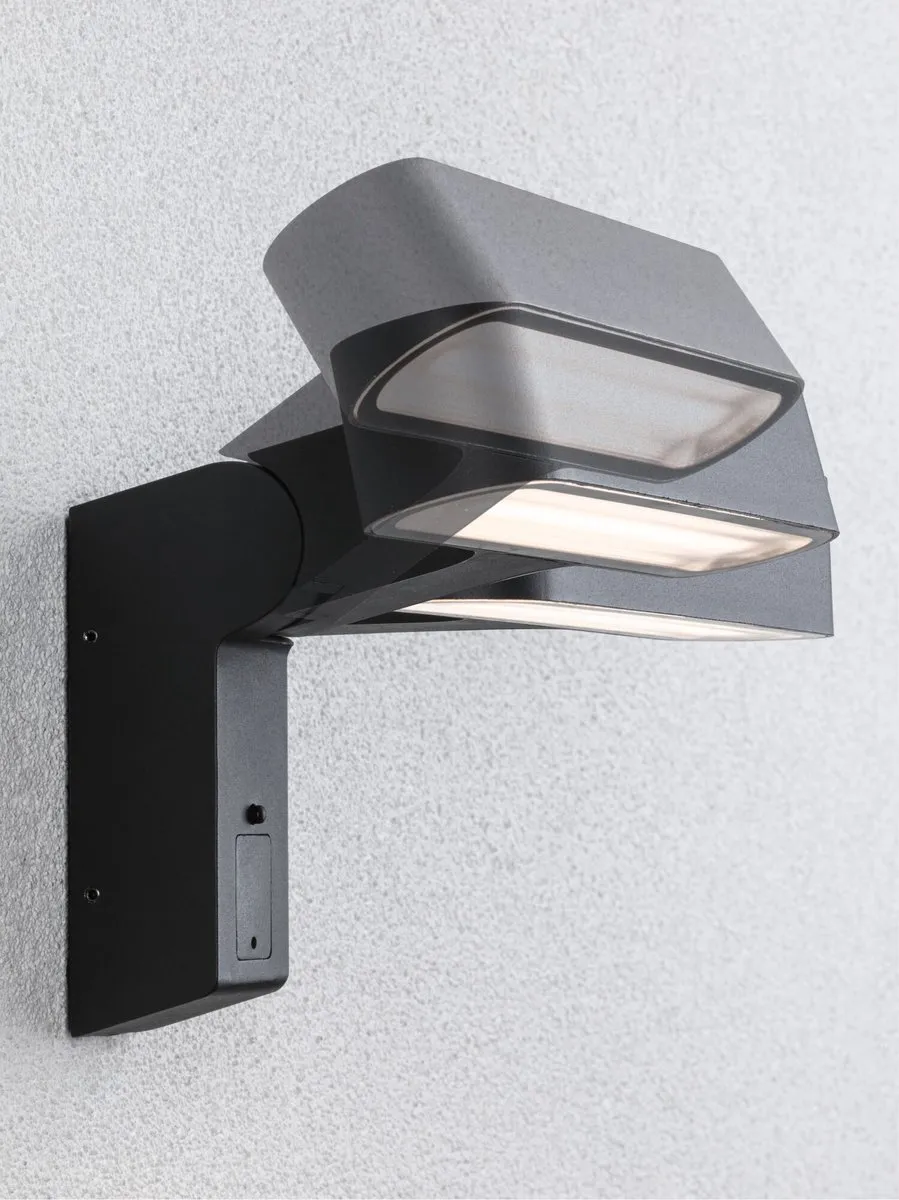 Paulmann House LED Wandarmatuur Buiten Ito 6W 450lm - Antraciet