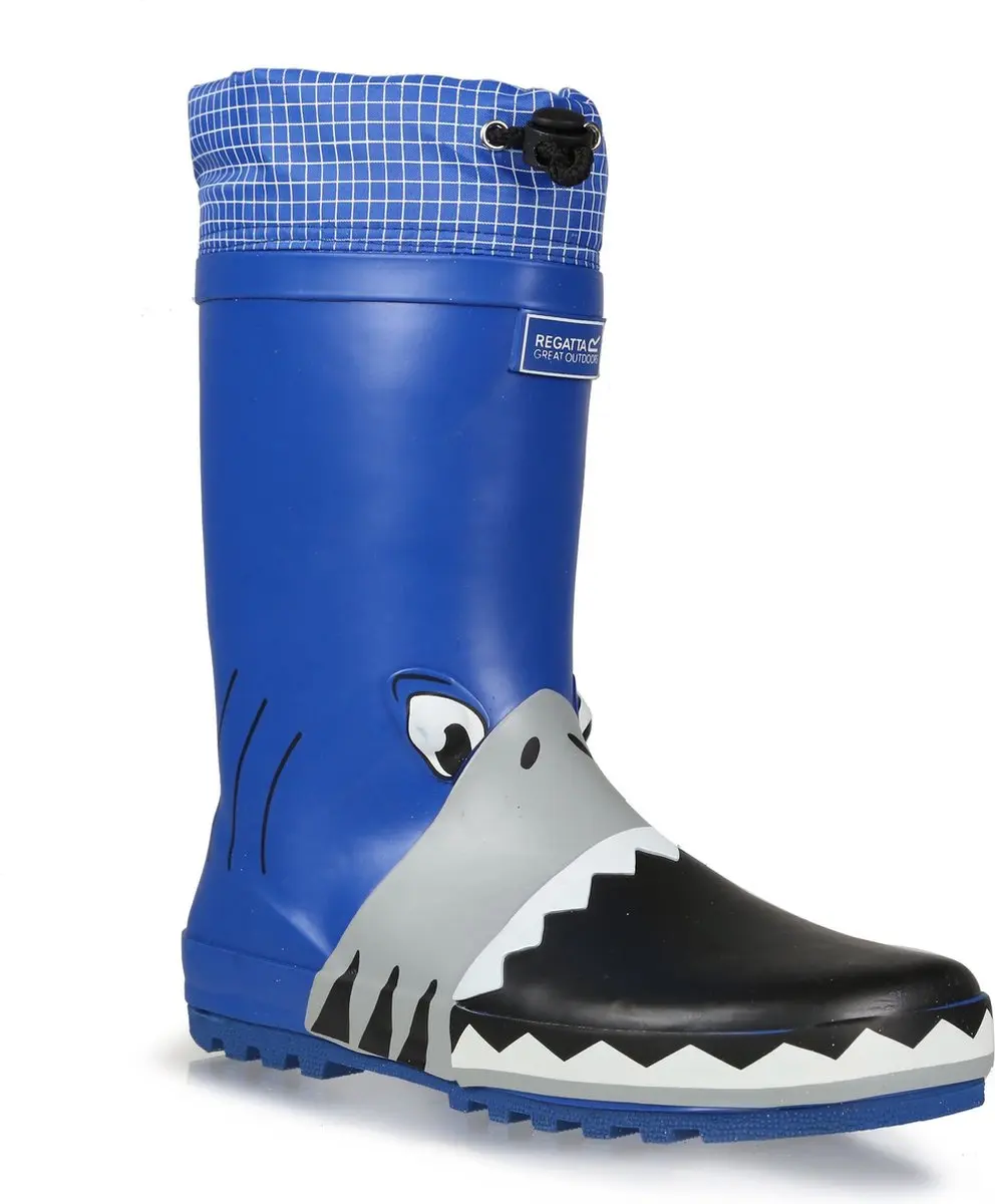 Regatta Mudplay Regenlaarzen voor Kinderen - Haai/Blauw - Maat 24 - afbeelding 4 van 6
