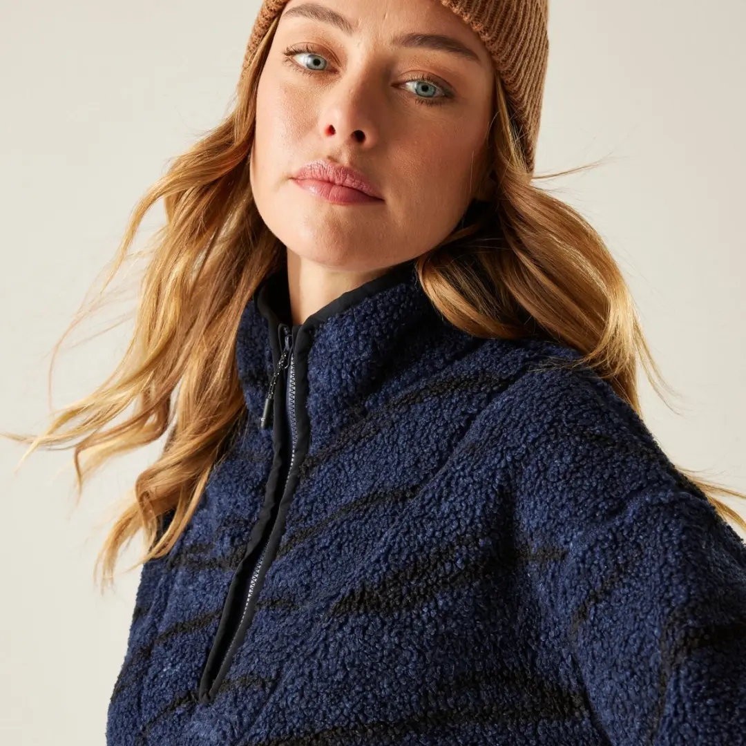 Regatta Frankie Borg Fleecetrui met Halve Rits - Blauw - afbeelding 5 van 6