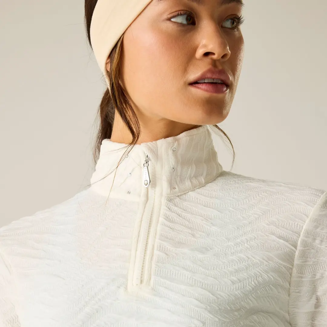 Glamourize middenlaag isolerende actieve fleecetrui met 1/4 rits voor dames - afbeelding 4 van 6