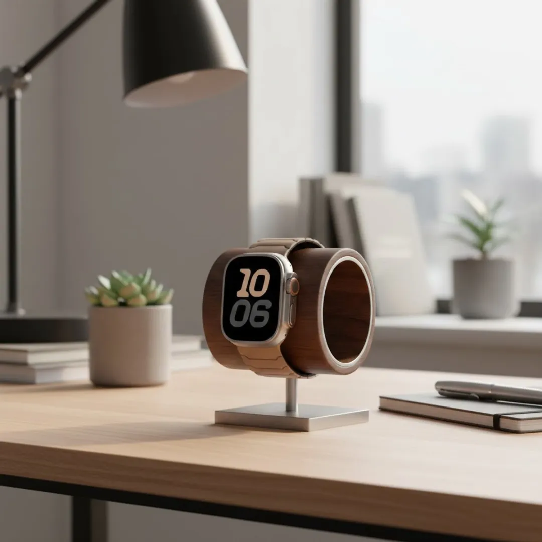 NUVEX Melkthee Zwart Horlogebandje Apple Watch 38-42mm - Siliconen - S/M