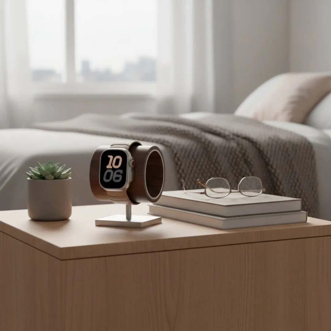 NUVEX Melkthee Zwart Horlogebandje Apple Watch 38-42mm - Siliconen - S/M
