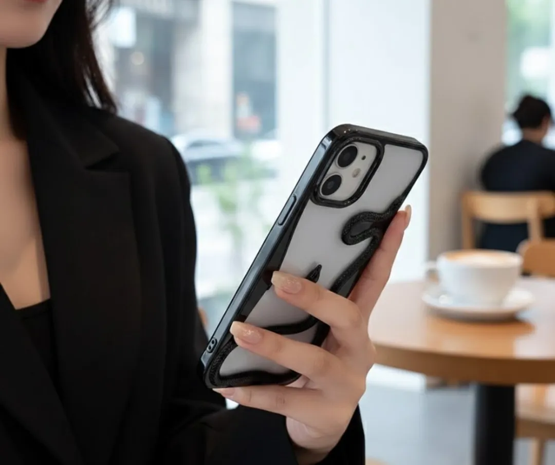 NUVEX iPhone 12 Slang Design Hoesje - Zwart