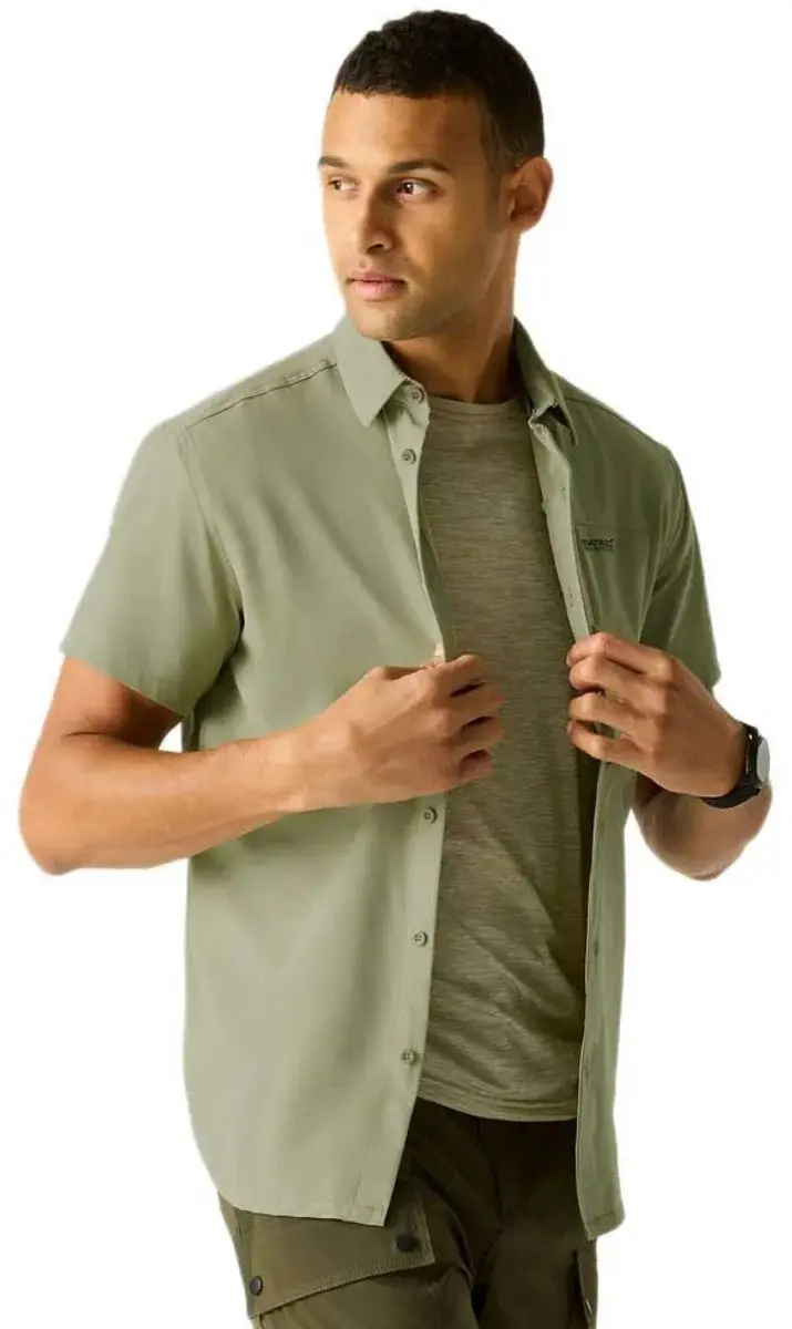 Regatta Travel Light Heren Insectenwerend Reisshirt - 4XL - Groen - afbeelding 3 van 6