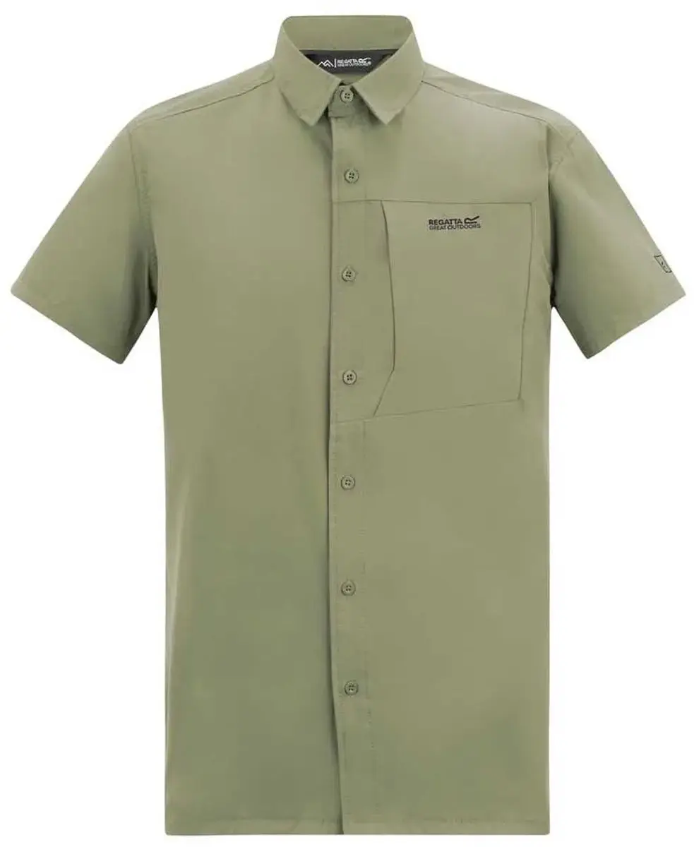 Regatta Travel Light Heren Insectenwerend Reisshirt - 4XL - Groen - afbeelding 5 van 6