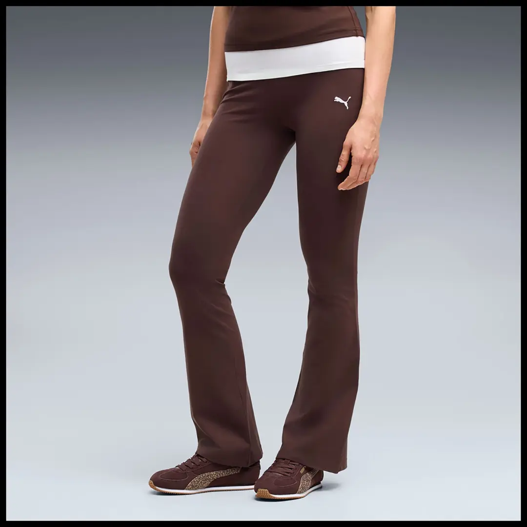 PUMA Essentials High-Waist Flared Leggings Dames - Bruin - afbeelding 2 van 4