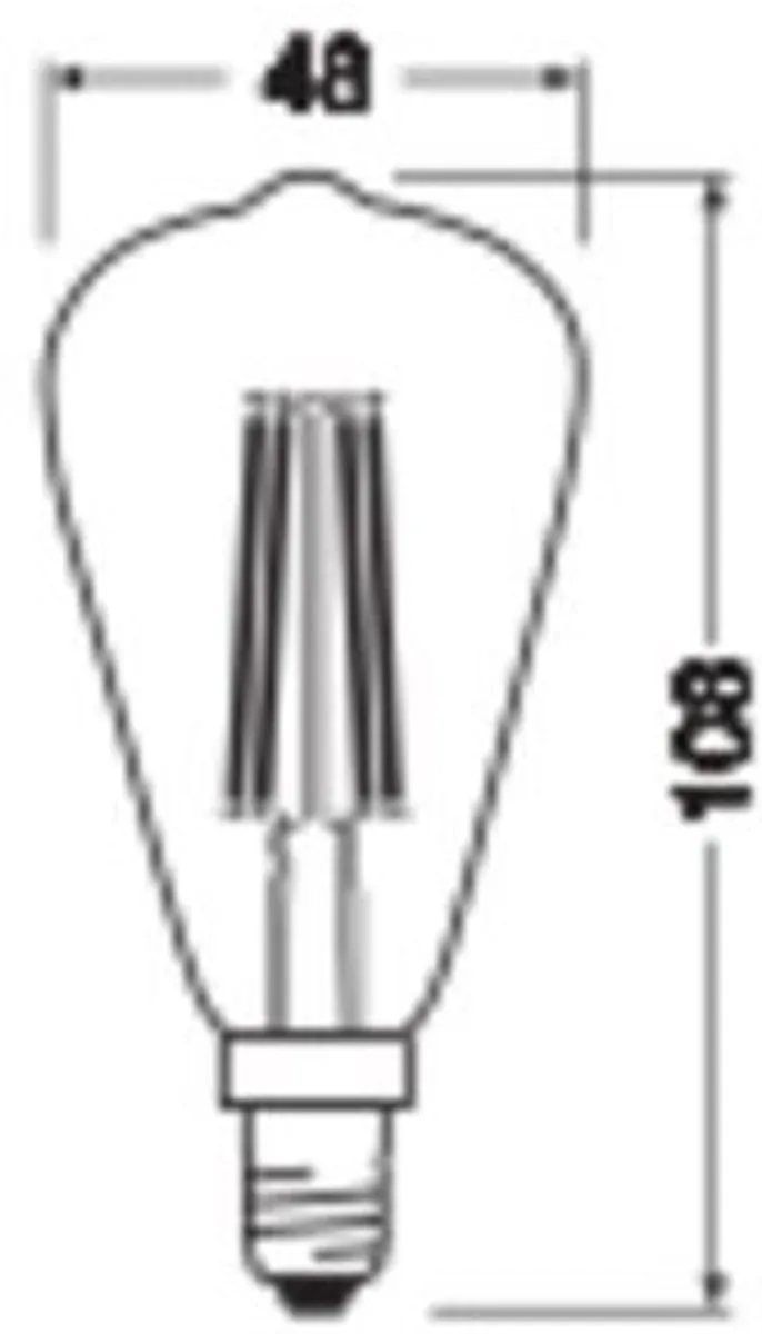 Osram Vintage 1906 LED E14 4.8W 360lm - Zeer Warm Wit 2200K