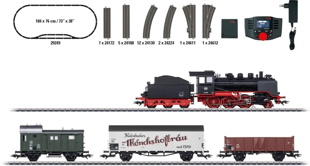 Märklin 29249 Startset H0 Digitale Goederentrein BR 24 DB
