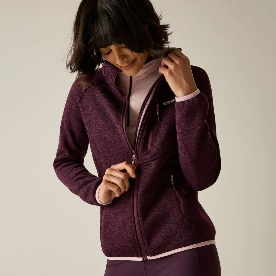 Regatta Newhill Dames Fleece Hoodie - Purper - 36 - afbeelding 3 van 6