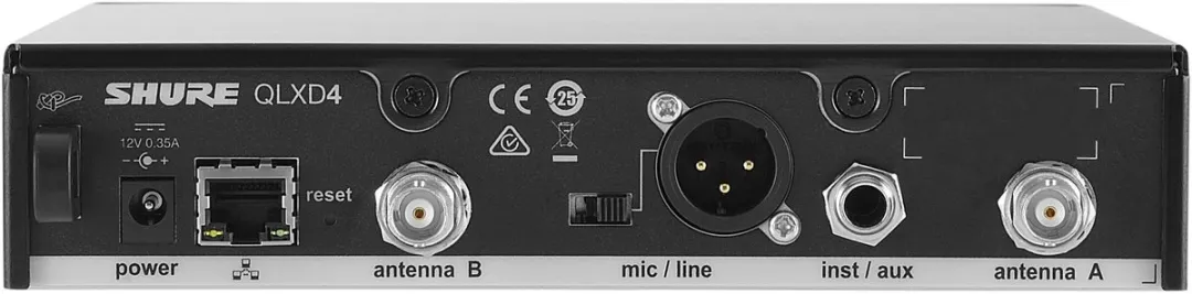 Shure QLXD4E, S50 ontvanger - Draadloos systeem met headset