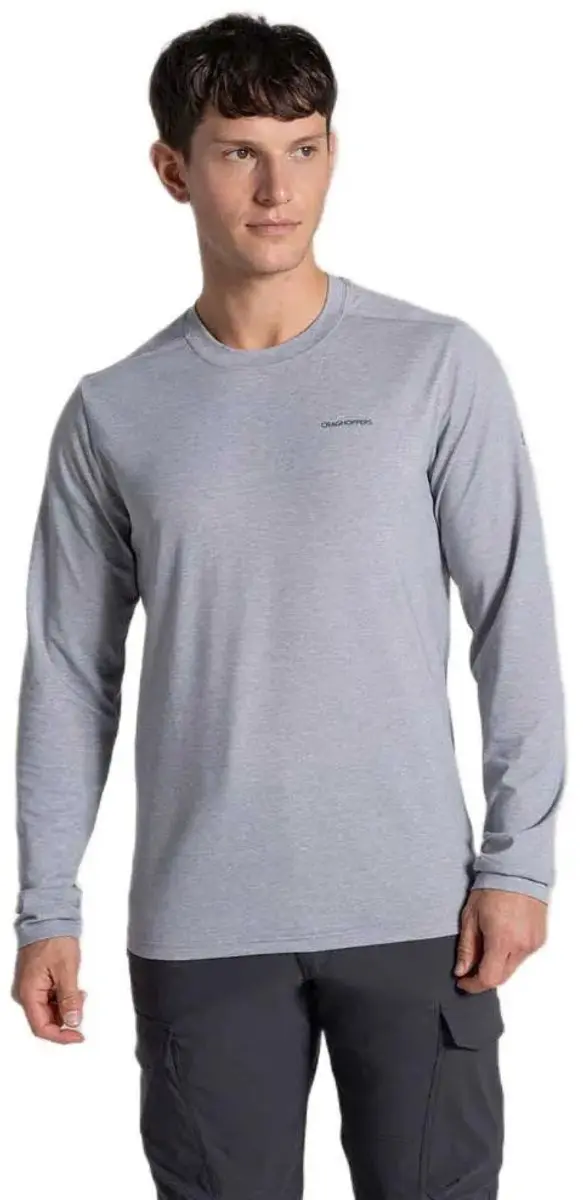 Craghoppers Nosilife Abel T-shirt Met Lange Mouwen Grijs L Man