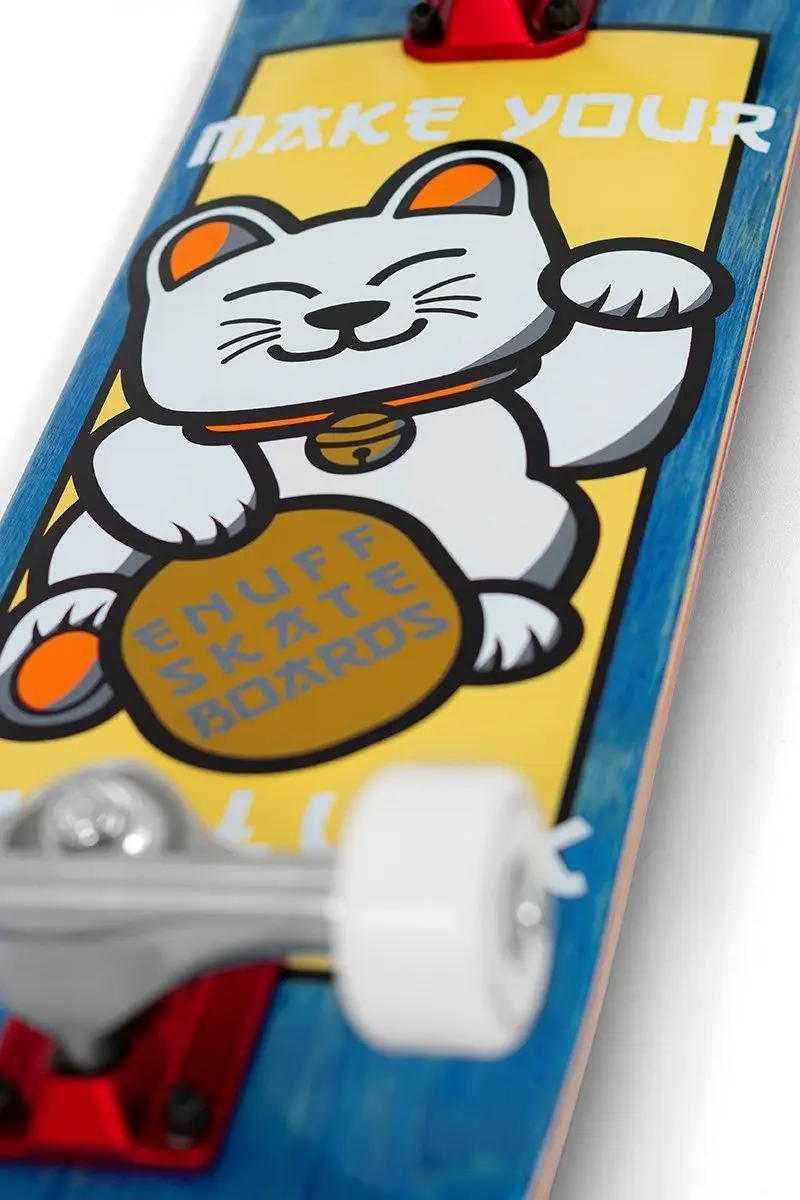 Enuff Lucky Cat Mini Compleet Skateboard Blue 7.25''