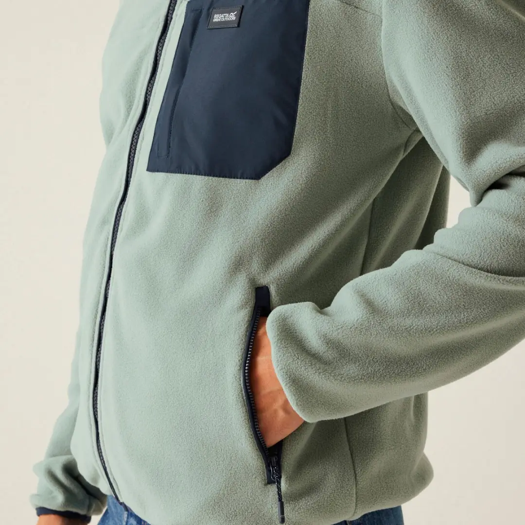 Regatta Frankie Heren Fleece met Rits - Grijs - afbeelding 5 van 6