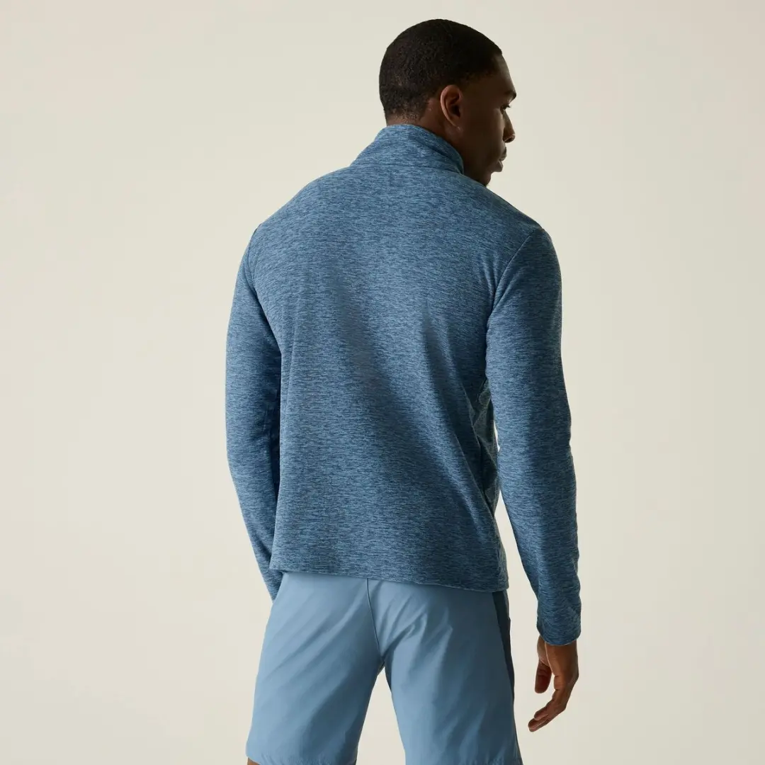 Regatta Thompson Marl Half Zip Fleece Heren - Blauw - afbeelding 2 van 6