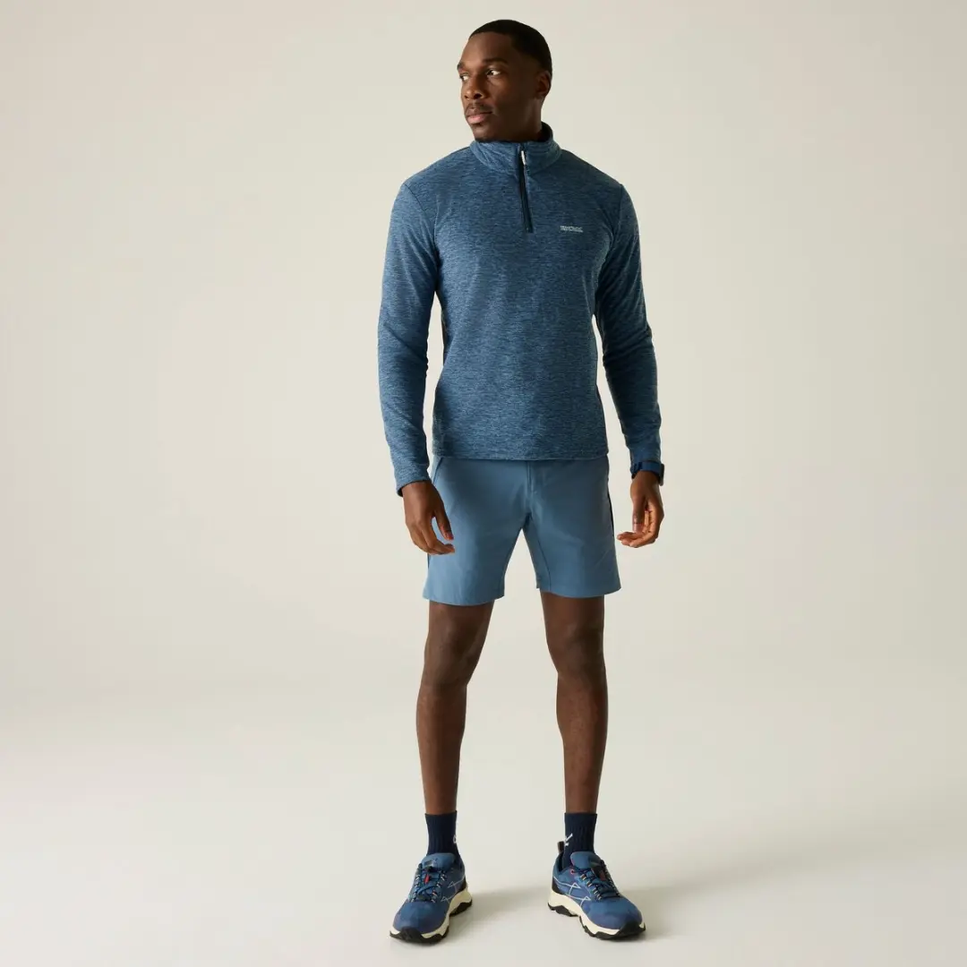 Regatta Thompson Marl Half Zip Fleece Heren - Blauw - afbeelding 4 van 6