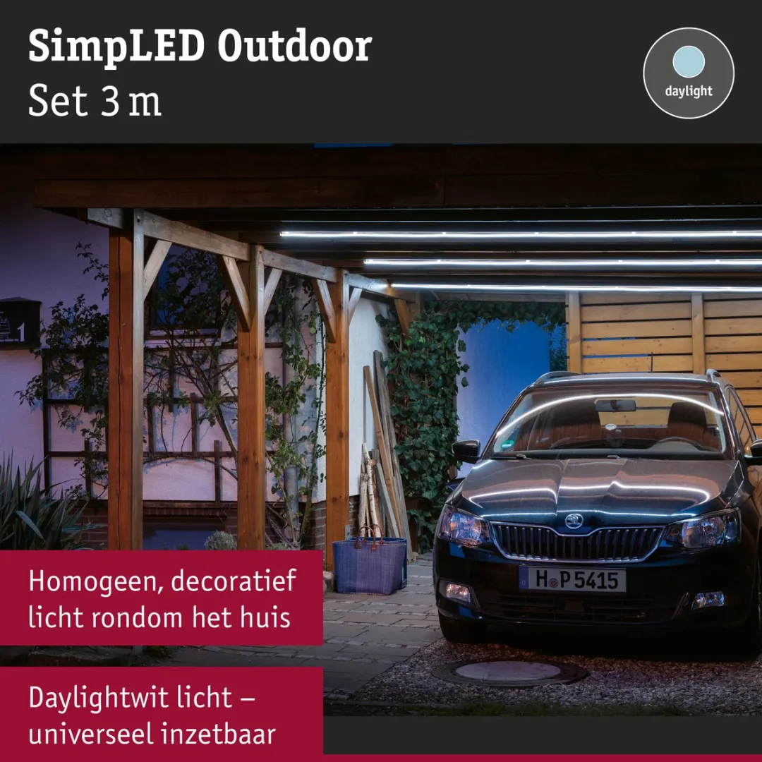 Paulmann SimpLED LED Strip Outdoor 3m IP65 12W Koelwit - afbeelding 6 van 6