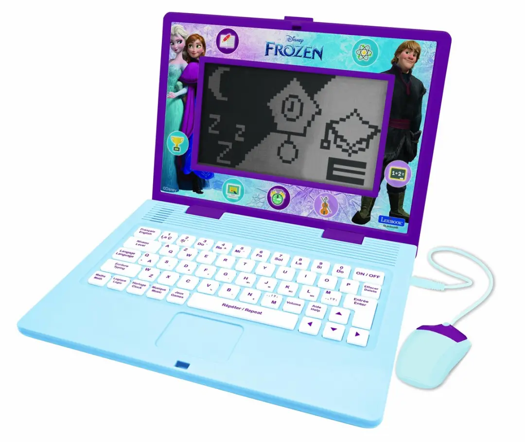 Ordinateur portable 6.7” éducatif bilingue La reigne des neige (FR/EN)