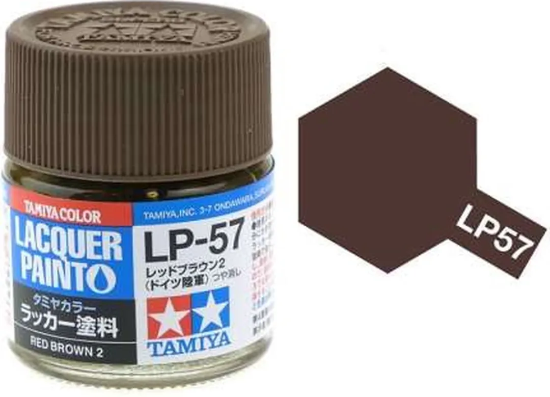 Tamiya LP-57 Red Brown Enamel Verf 10ml - Matt
