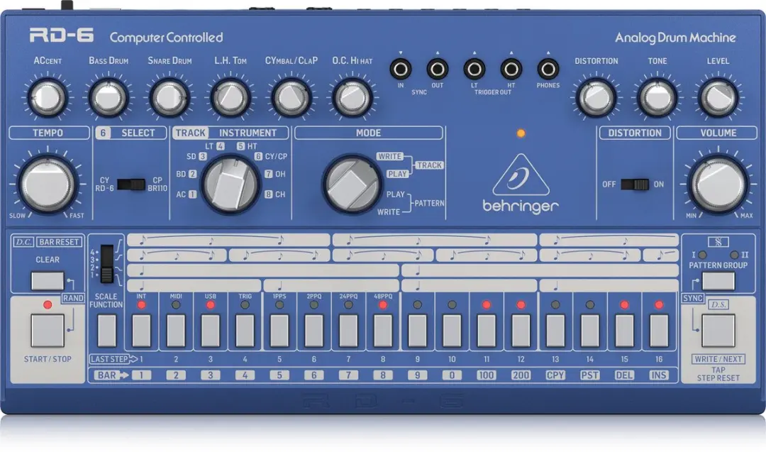 Behringer RD-6-BU Rhythm Designer Drumcomputer - afbeelding 6 van 6