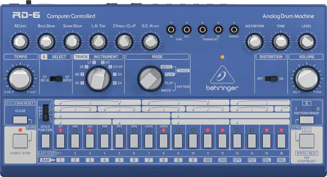 Behringer RD-6-BU Rhythm Designer Drumcomputer - afbeelding 5 van 6