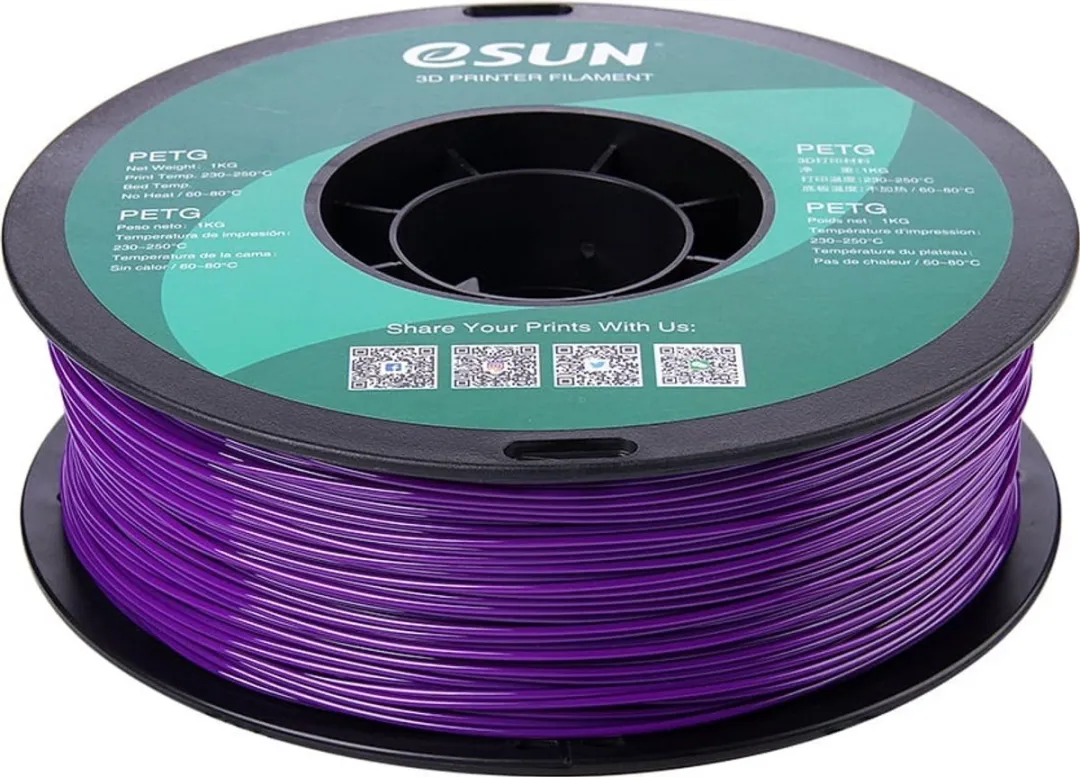 eSun PETG Massief paars / Solid purple 1 kg - 1.75mm - 3D printer filament - Flevo Print