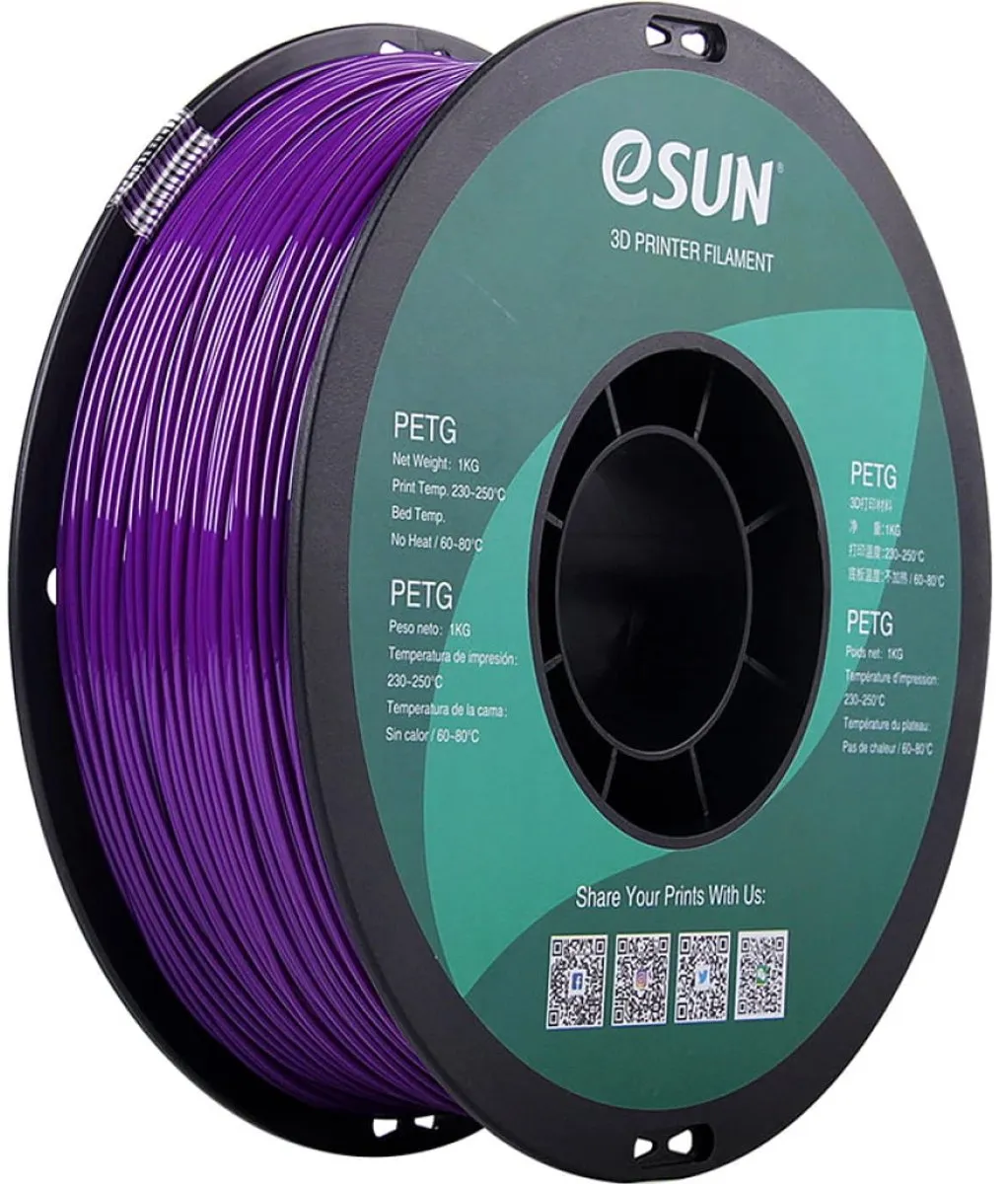 eSun PETG Massief paars / Solid purple 1 kg - 1.75mm - 3D printer filament - Flevo Print
