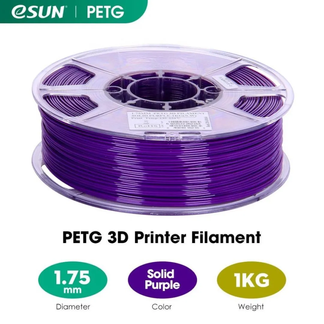eSun PETG Massief paars / Solid purple 1 kg - 1.75mm - 3D printer filament - Flevo Print