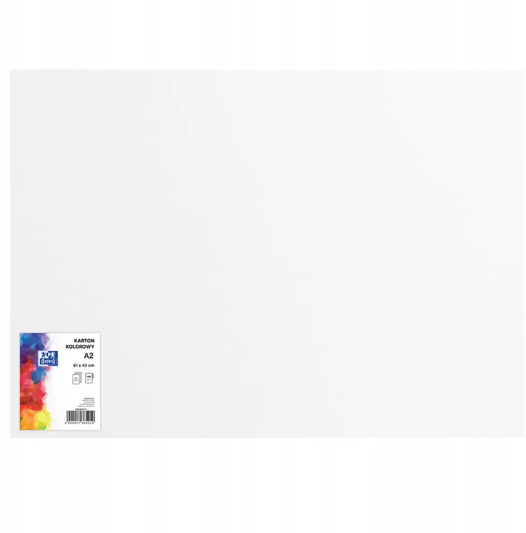 Oxford Kleurkarton A2 160g 25 Vel Wit