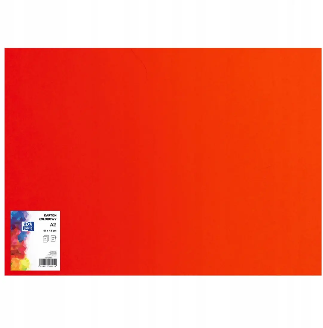 Oxford Kleurenkarton A2 160g 25 Vel Rood